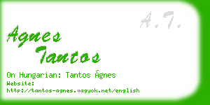 agnes tantos business card